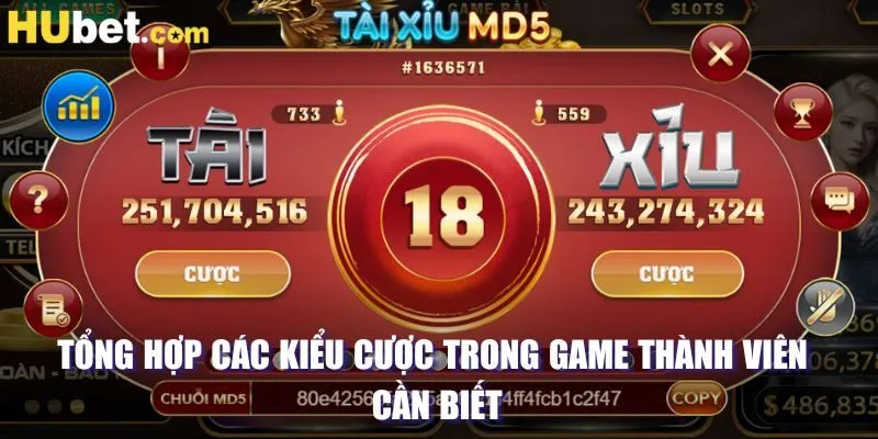 Tổng hợp các kiểu cược trong game thành viên cần biết